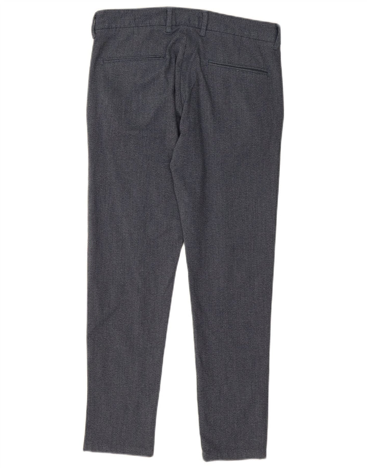 ZARA Ανδρικό Slim Suit Παντελόνι EU 38 Small W30 L28 Navy Blue Polyester