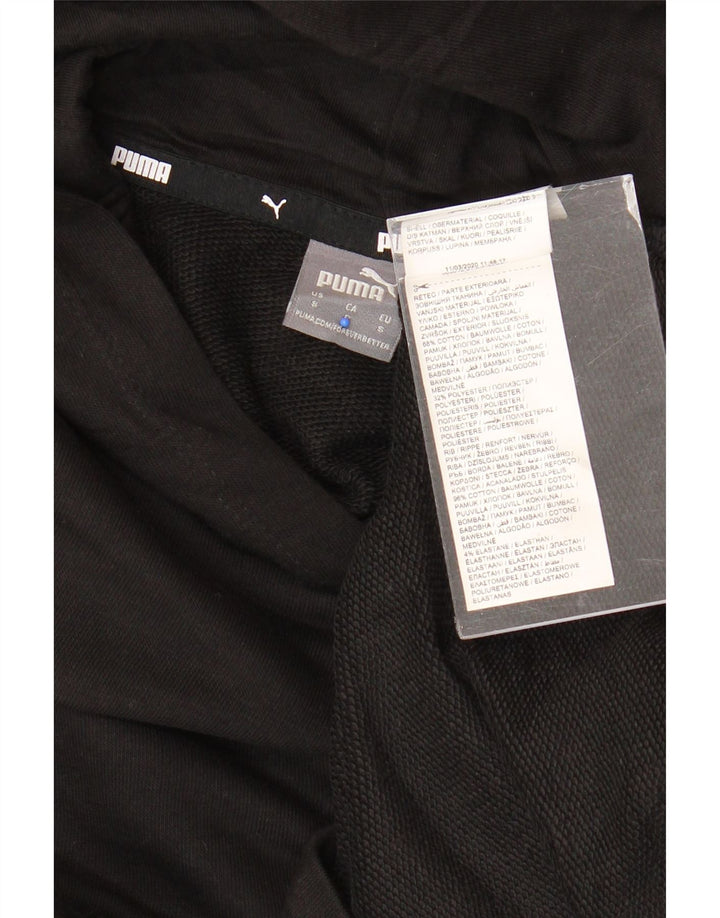 Γυναικεία PUMA Oversized Crop Graphic Hoodie Jumper UK 10 Small Black Cotton