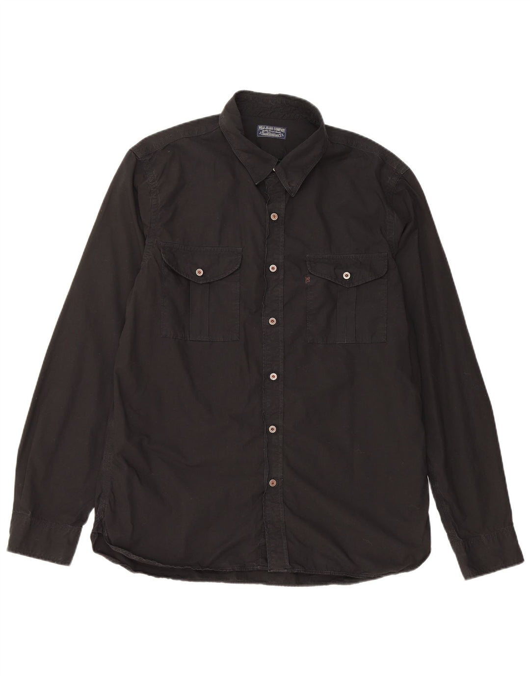 RALPH LAUREN Ανδρικό πουκάμισο μεγάλο μαύρο βαμβακερό