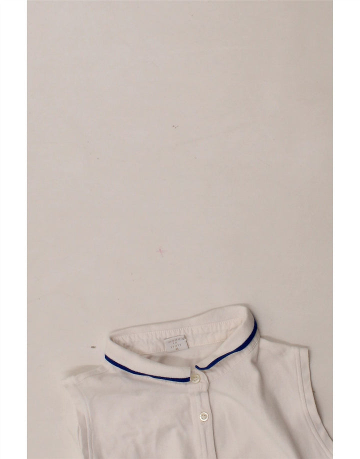 FAY Womens Sleeveless Polo Shirt UK 12 Medium White Cotton Vintage Fay and Second-Hand Fay from Messina Hembry 