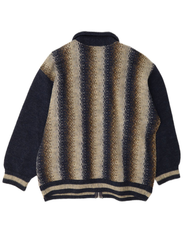 Ανδρικό καπιτονέ μπουφάν ONE WAY UK 40 Large Navy Blue Wool