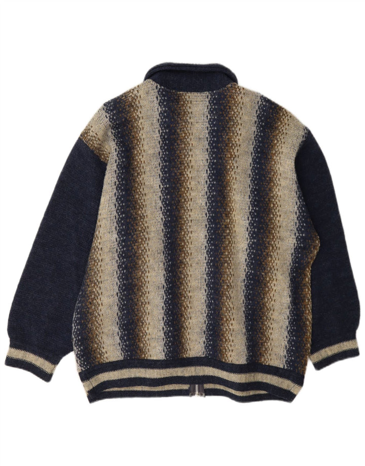 Ανδρικό καπιτονέ μπουφάν ONE WAY UK 40 Large Navy Blue Wool
