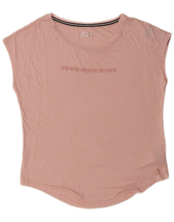 Γυναικείο γραφικό μπλουζάκι Lotto Top UK 14 Medium Pink Rayon