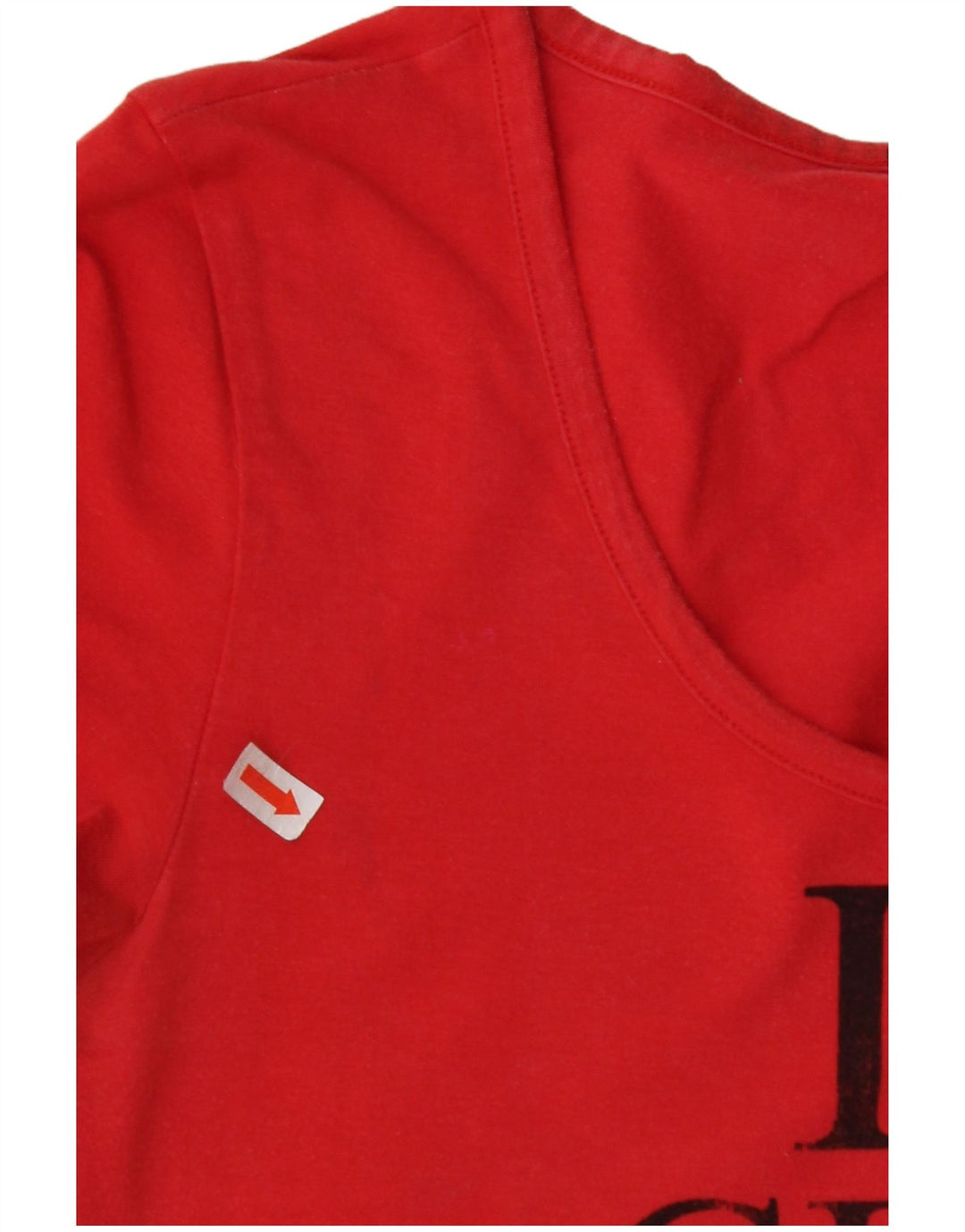 GUESS Γυναικείο T-Shirt Top UK 12 μεσαίο κόκκινο βαμβακερό