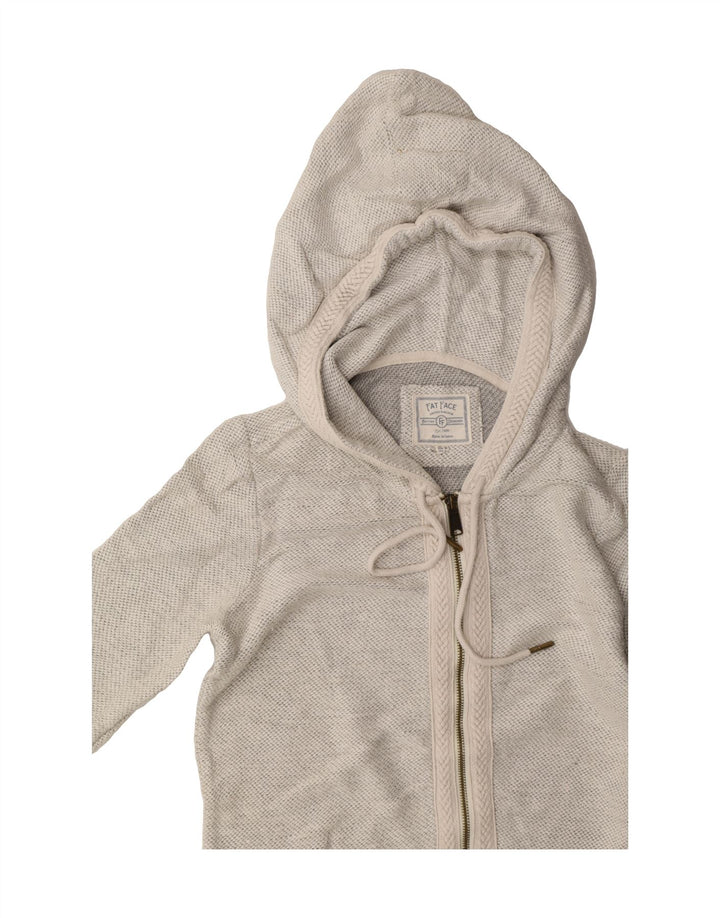 FAT FACE Womens Zip Hoodie Sweater UK 10 Small Grey Vintage Fat Face and Second-Hand Fat Face from Messina Hembry 
