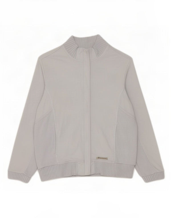 Champion Womens Easy Fit Top Jacket UK 14 Medium Blue Cotton