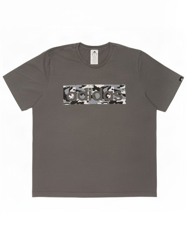 Ανδρικό γραφικό T-Shirt Adidas Top XL Γκρι βαμβακερό καμουφλάζ