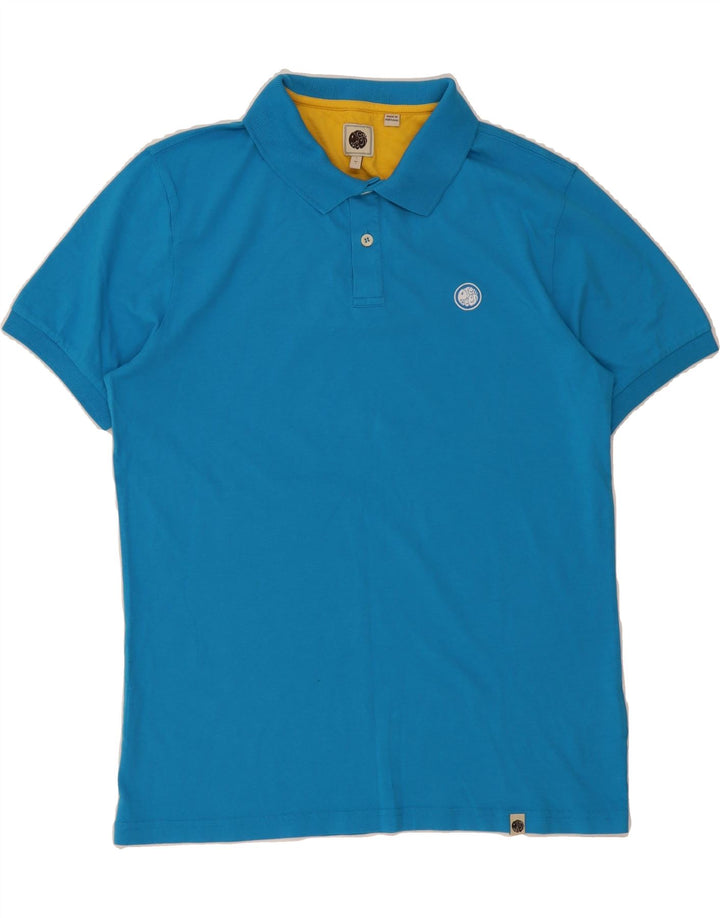 PRETTY GREEN Mens Polo Shirt Small Blue Cotton Vintage Pretty Green and Second-Hand Pretty Green from Messina Hembry 