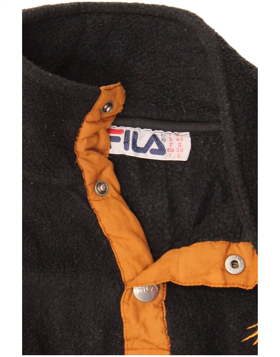 Ανδρικά κουμπιά FILA Fleece Jumper IT 48 Medium Black Colourblock