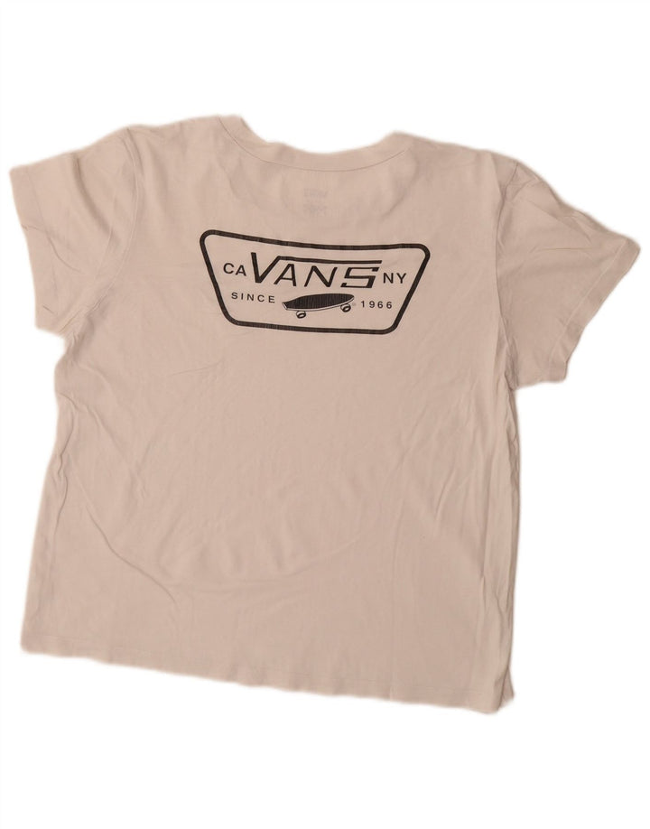 Vans Γυναικείο T-Shirt Top UK 16 Large White