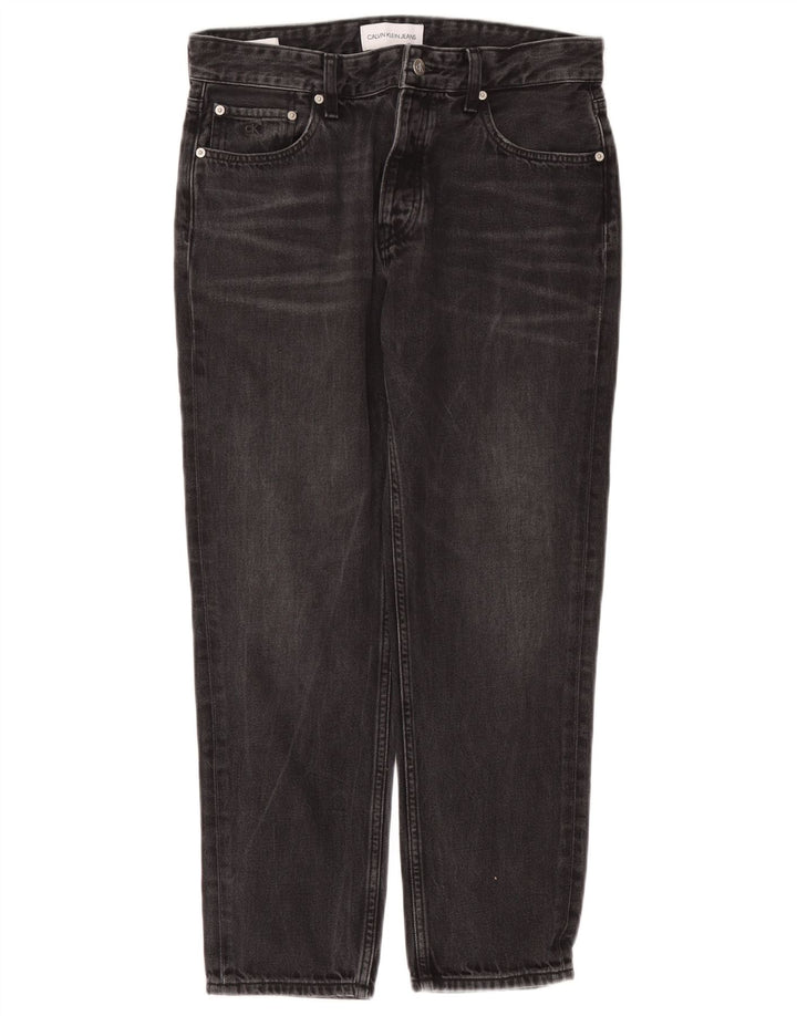 Ανδρικό τζιν ίσιο Calvin Klein W31 L27 Μαύρο βαμβακερό