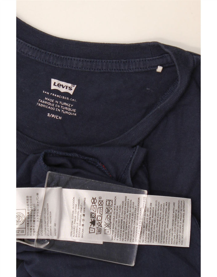 Ανδρικό γραφικό T-Shirt LEVI'S Top Small Navy Blue
