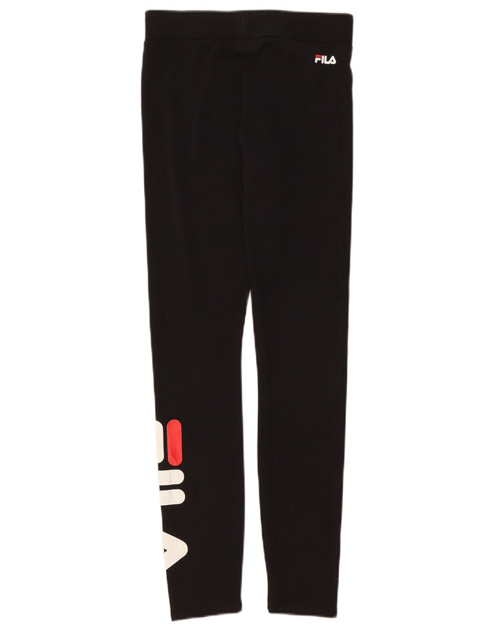 Γυναικεία γραφικά κολάν Fila UK 8 Small Black Polyester