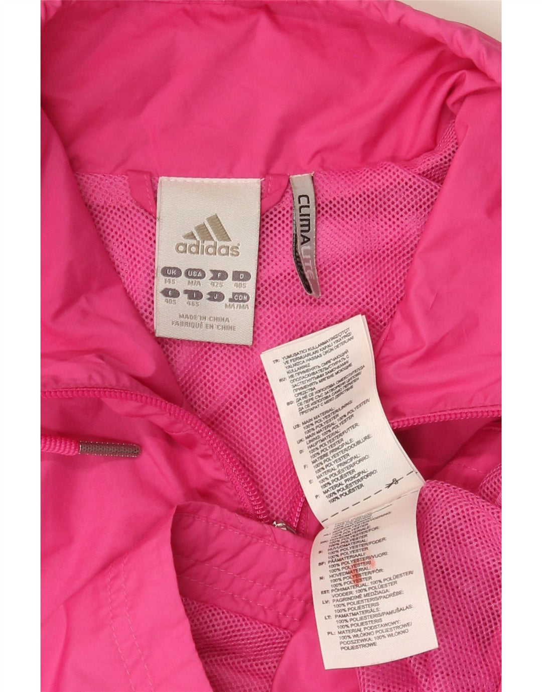 Adidas Γυναικεία φόρμα Climalite Top Jacket UK 14 Medium Pink Polyester