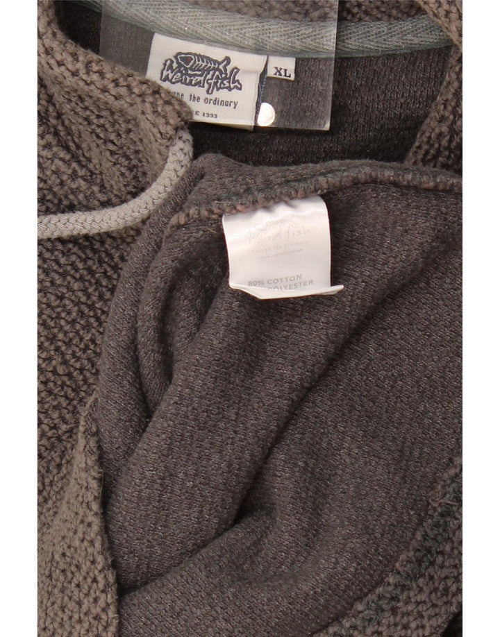 Ανδρικό φούτερ Weird Fish με φερμουάρ Jumper XL Γκρι βαμβακερό