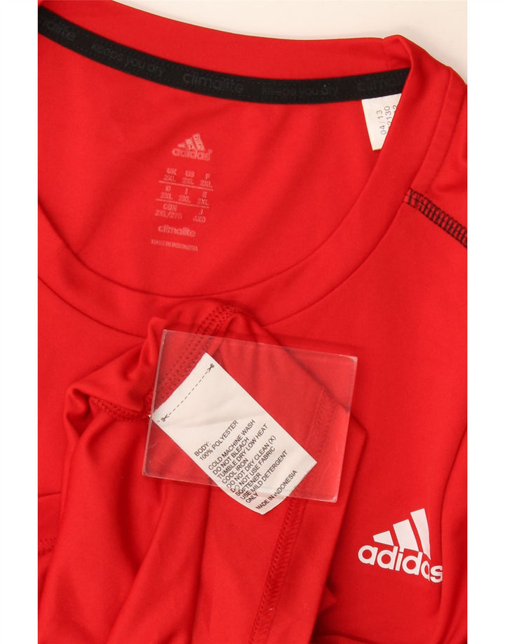 Ανδρικό T-Shirt Climalite ADIDAS Top 2XL Κόκκινο πολυεστέρας