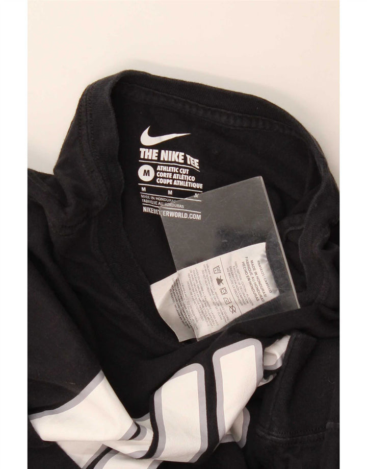 Ανδρικό αθλητικό κοψί με γραφικό τοπ Nike μακρυμάνικο μεσαίο μαύρο