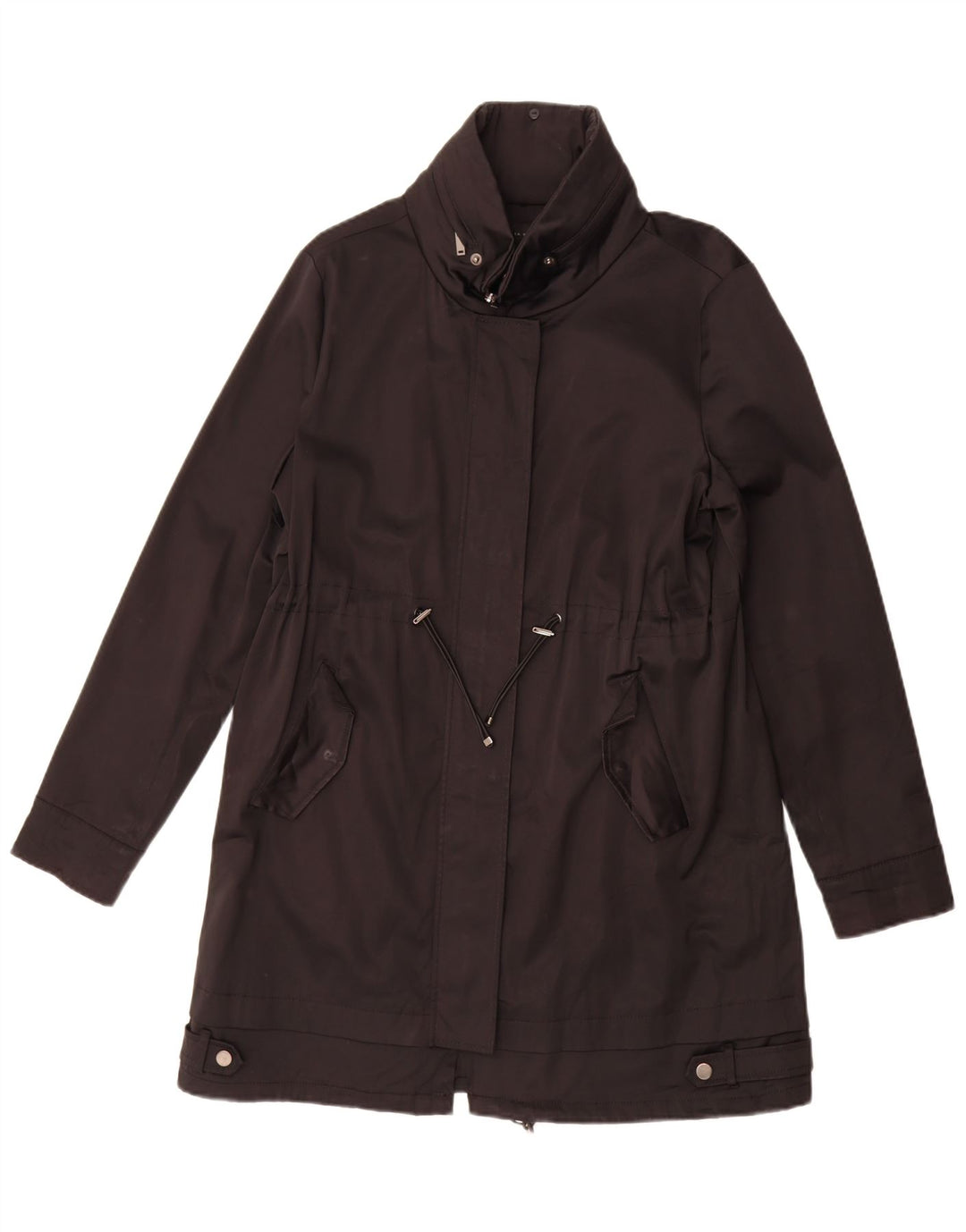Zara Γυναικείο μπουφάν Parka με κουκούλα UK 14 Medium Black