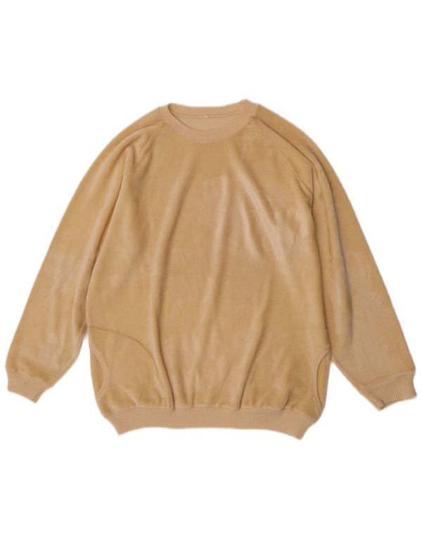 Vintage Γυναικεία Βελούδινη Φούτερ Jumper IT 50 XL Κίτρινο