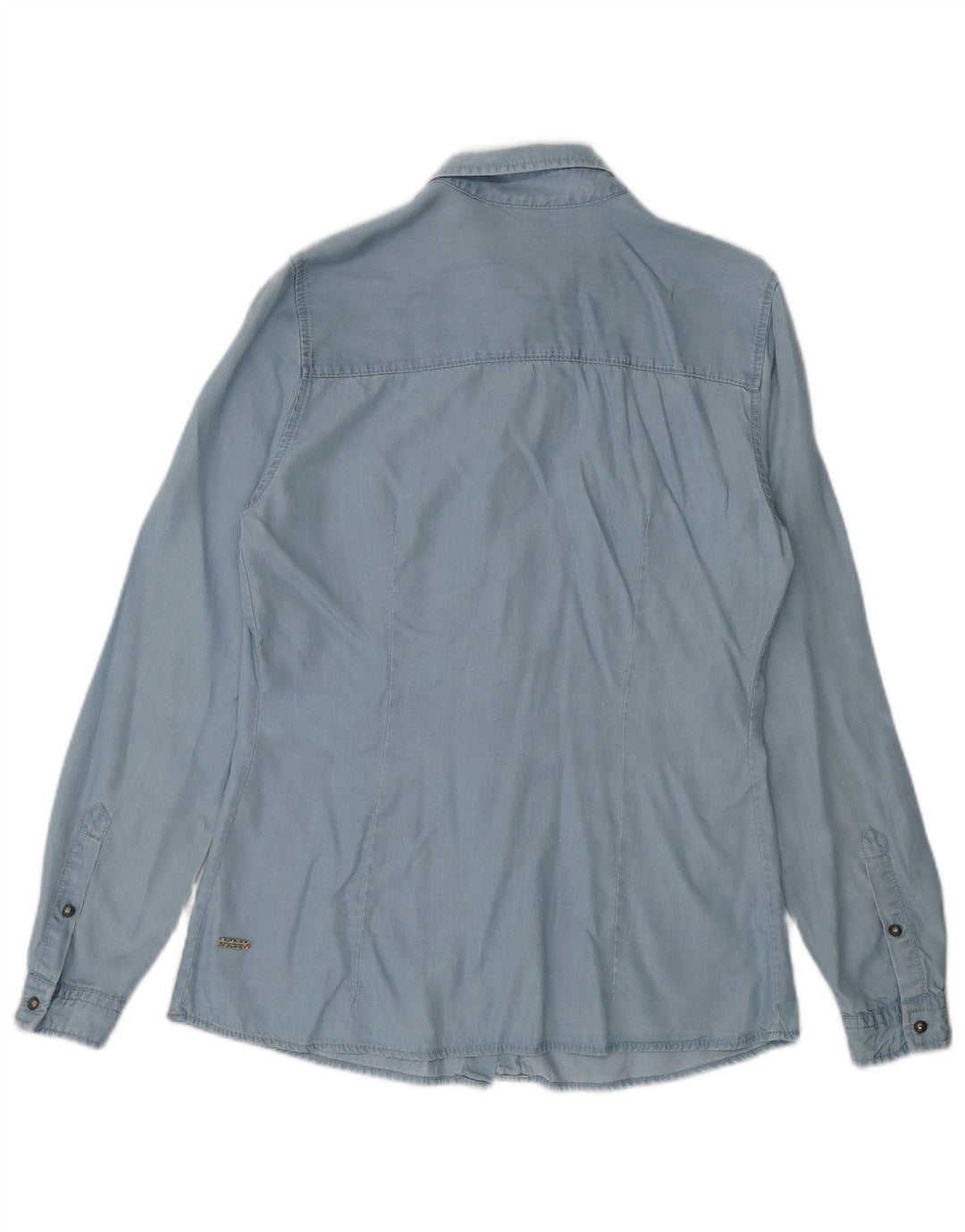 Hugo Boss Γυναικείο πουκάμισο μεγάλου μεγέθους UK 6 XS Blue Lyocell