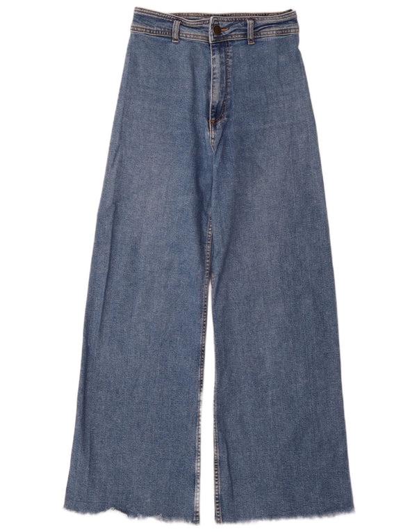 Zara Γυναικείο ψηλόμεσο φαρδύ τζιν EU 38 Small W28 L30 Μπλε βαμβακερό