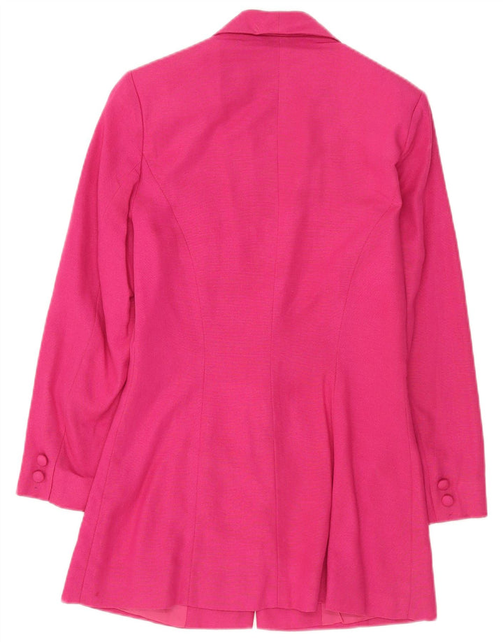 Vintage γυναικείο σακάκι με 3 κουμπιά σακάκι UK 8 Small Pink Viscose