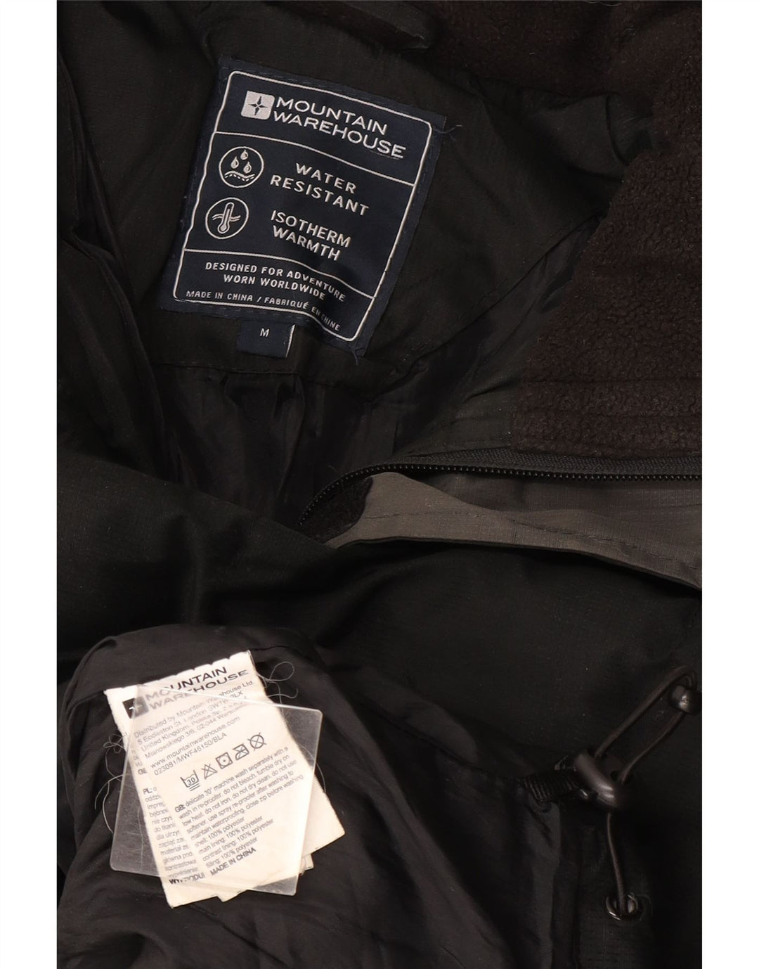Ανδρικό μπουφάν με κουκούλα Mountain Warehouse UK 38 Medium Black Polyester