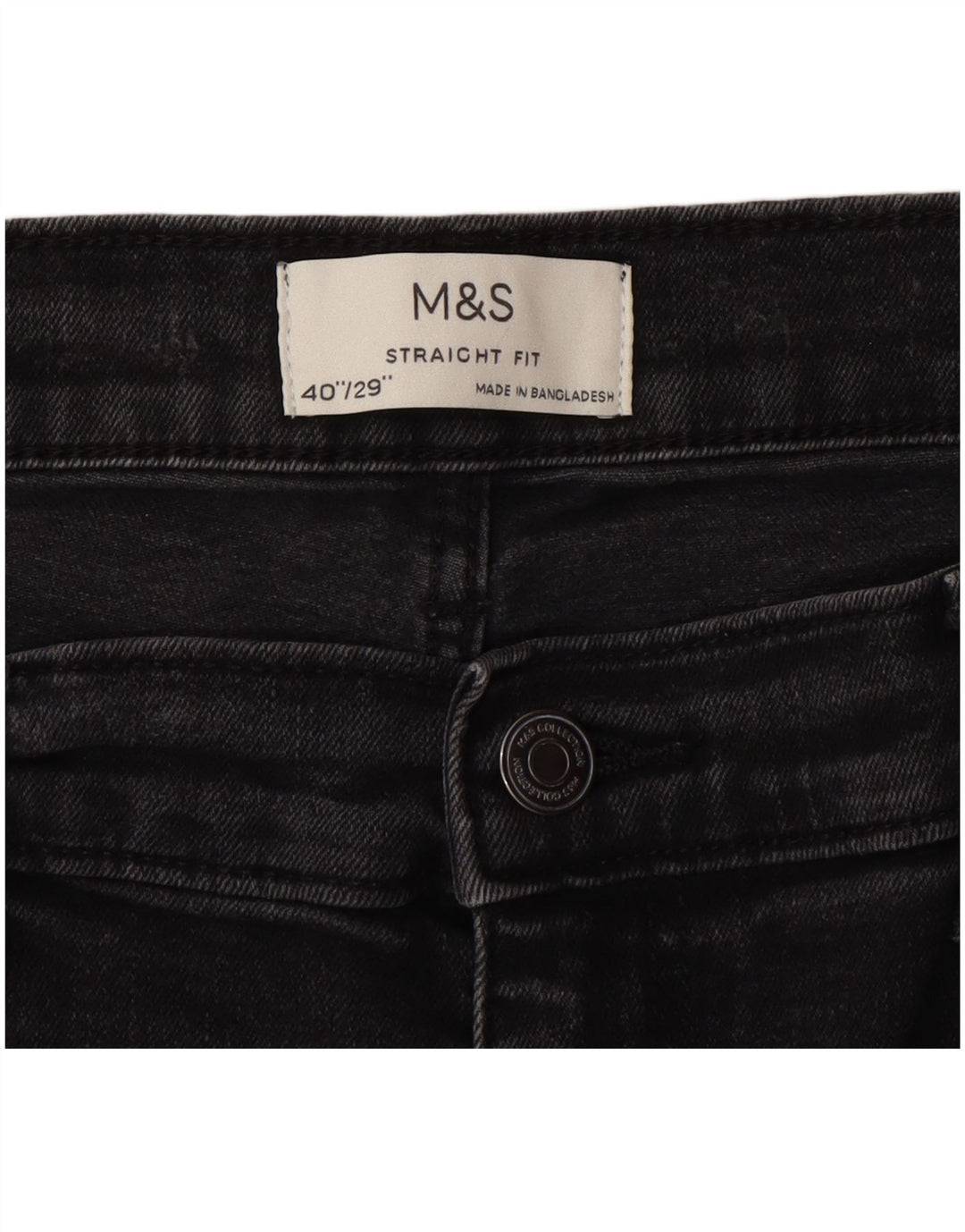 Ανδρικό τζιν ίσιο Marks & Spencer W40 L29 Γκρι βαμβακερό