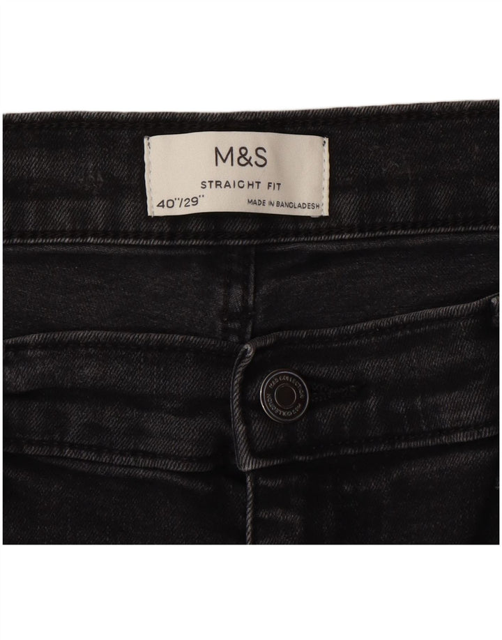 Ανδρικό τζιν ίσιο Marks & Spencer W40 L29 Γκρι βαμβακερό