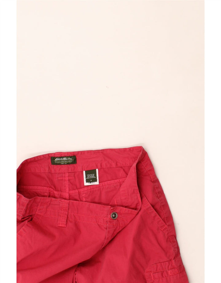 EDDIE BAUER Womens Cargo Shorts US 4 Small W30 Red Cotton Vintage Eddie Bauer and Second-Hand Eddie Bauer from Messina Hembry 