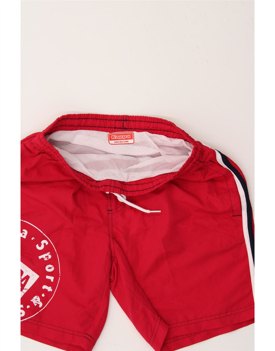 KAPPA Mens Graphic Swimming Shorts Medium  Red Vintage Kappa and Second-Hand Kappa from Messina Hembry 