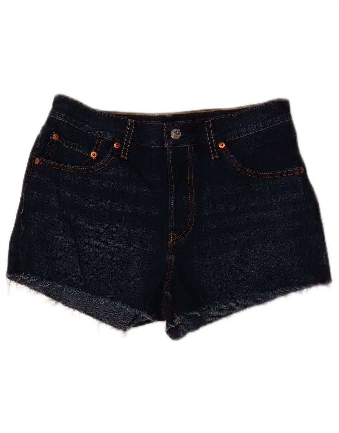 LEVI'S Womens 501 Denim Shorts W28 Medium Navy Blue Cotton