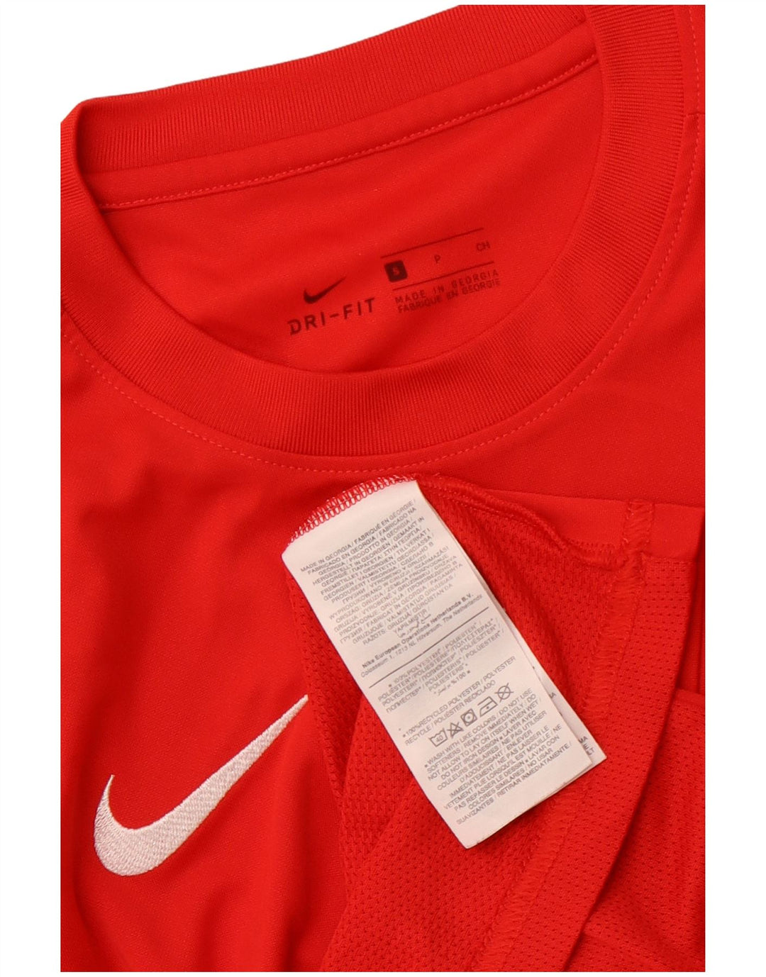 Ανδρικό μπλουζάκι NIKE Dri Fit Top Μικρό κόκκινο πολυεστέρα