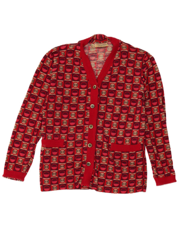 Giovannozzi Γυναικεία Ζακέτα UK 18 XL Κόκκινο γεωμετρικό