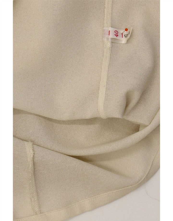 VINTAGE Womens Shirt Blouse EU 40 Medium Off White Polyester Vintage Vintage and Second-Hand Vintage from Messina Hembry 