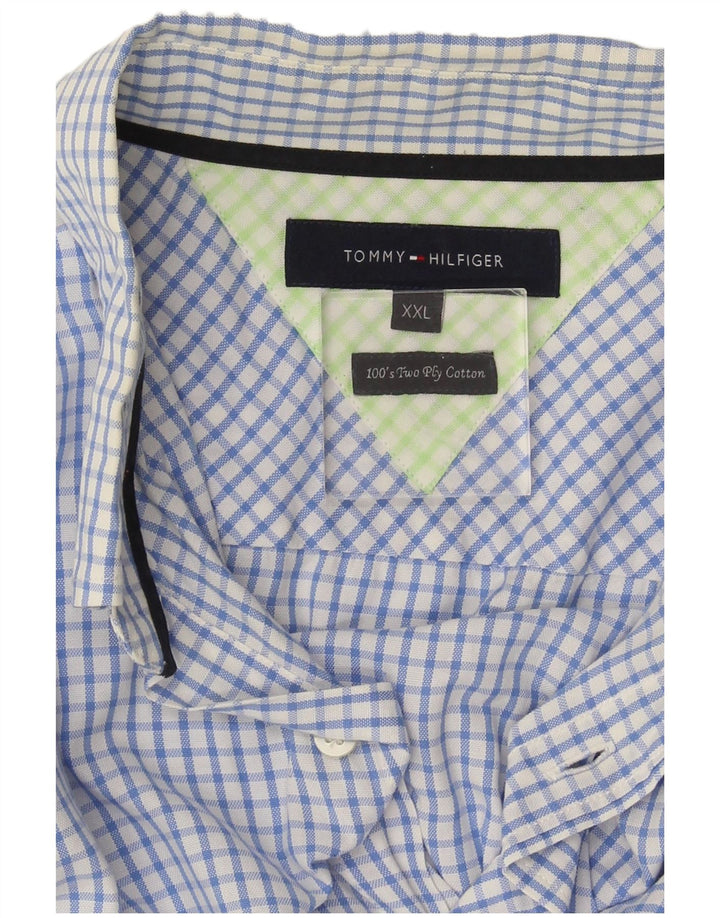Ανδρικό πουκάμισο Tommy Hilfiger 2XL Blue Check Cotton
