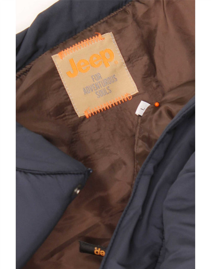 Jeep Mens Padded Gilet UK 40 Large Navy Blue