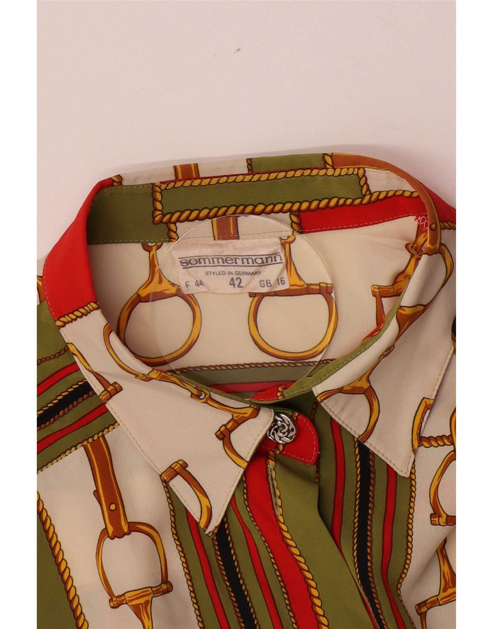 Sommermann Γυναικείο πουκάμισο Abstract Pattern Μπλούζα UK 16 Large πολύχρωμο