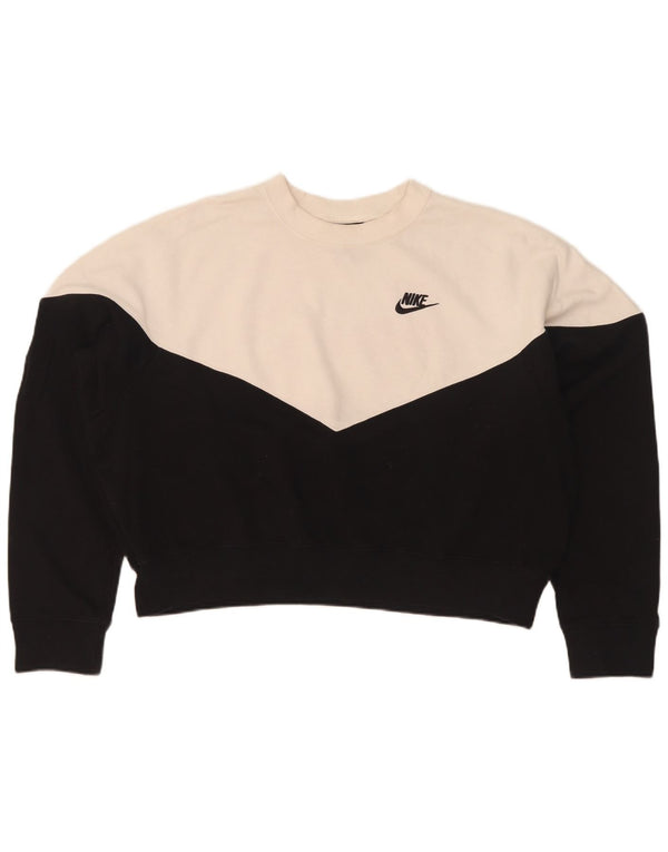 Γυναικεία φούτερ Nike Crop Oversized Jumper UK 18 XL Black Colourblock