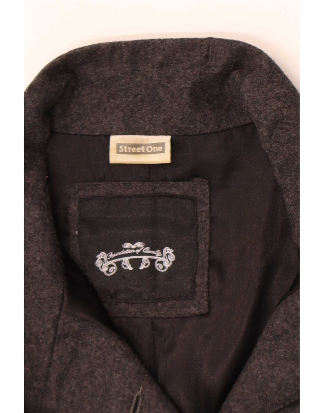Street One γυναικείο κοντομάνικο σακάκι UK 14 Large Grey Wool