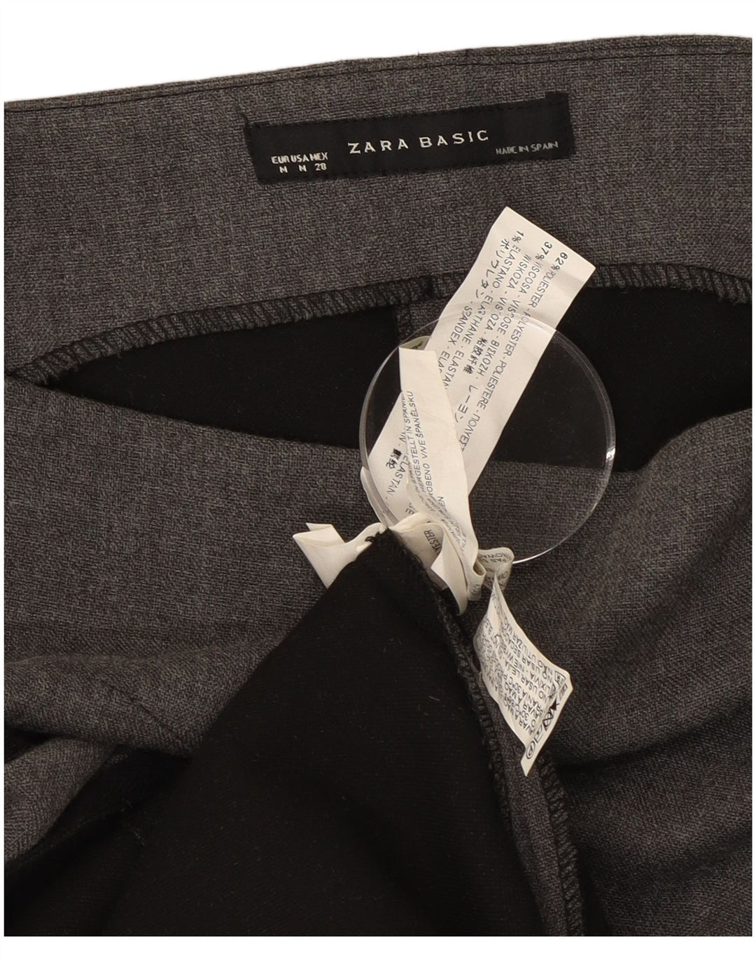 Zara Γυναικείο Αμάνικο Φόρεμα με θήκη UK 12 Medium Grey Polyester