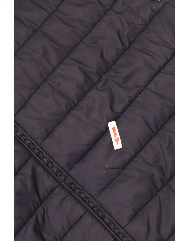 Zara Ανδρικό padded Gilet UK 40 Large Navy Blue Polyester
