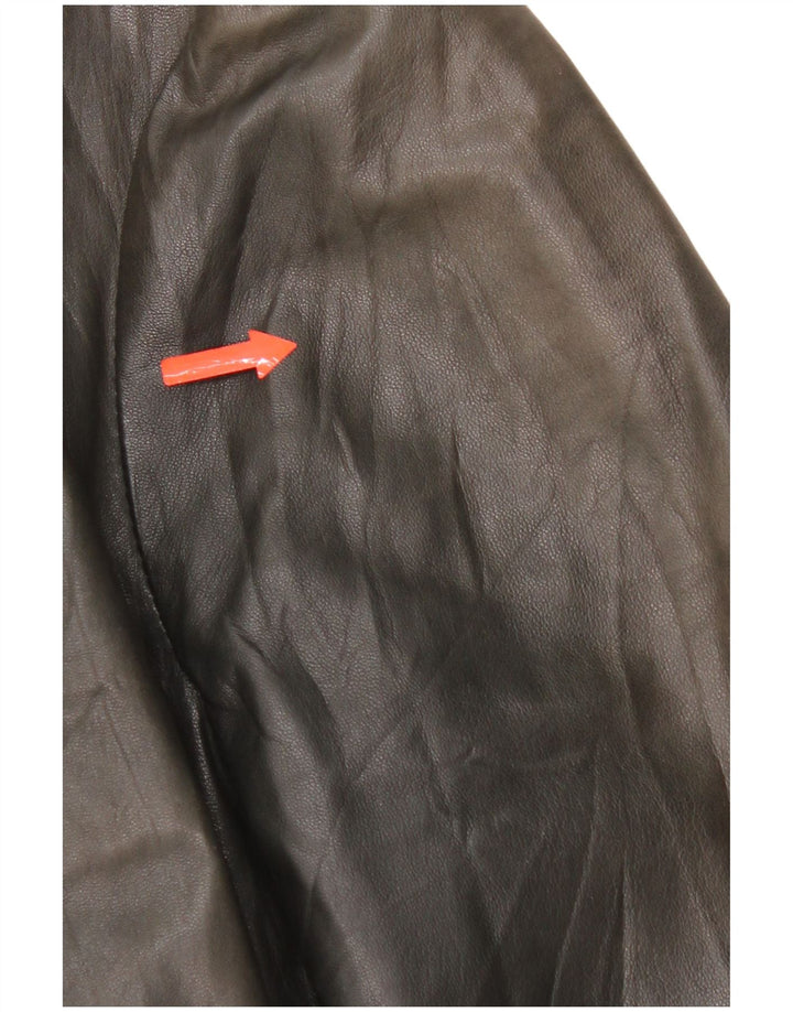 Ανδρικό Δερμάτινο Μπουφάν IT 48 Medium Black Leather