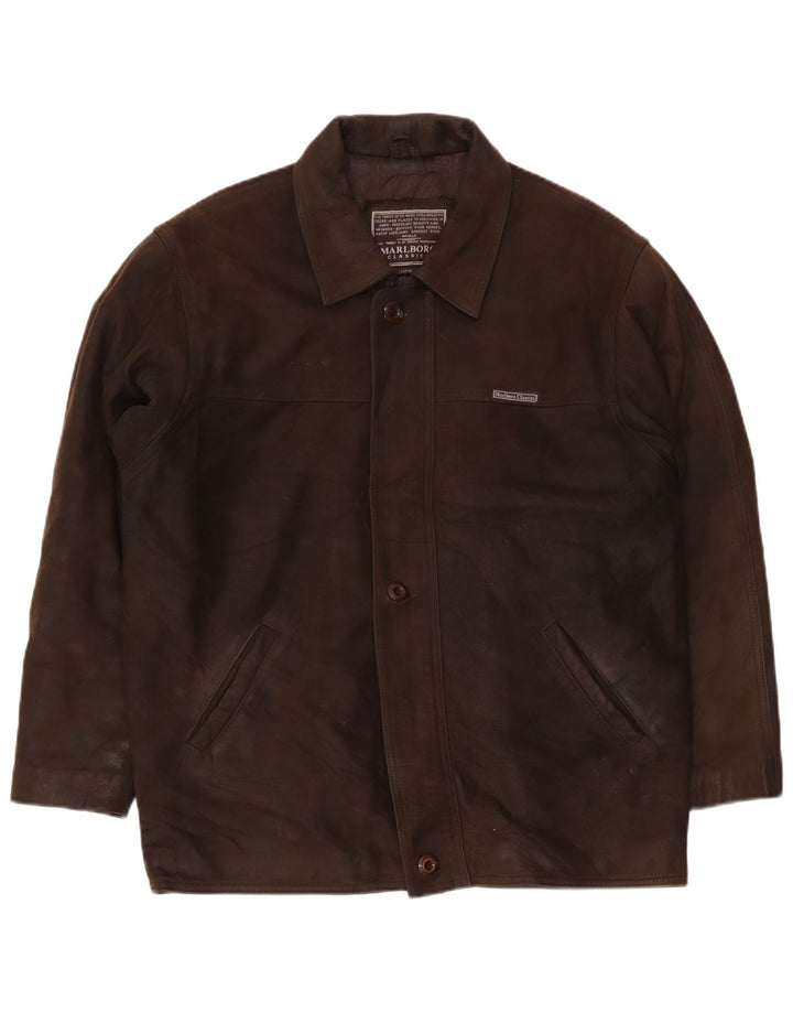 Marlboro Classics Ανδρικό δερμάτινο μπουφάν UK 40 Large Brown Classic