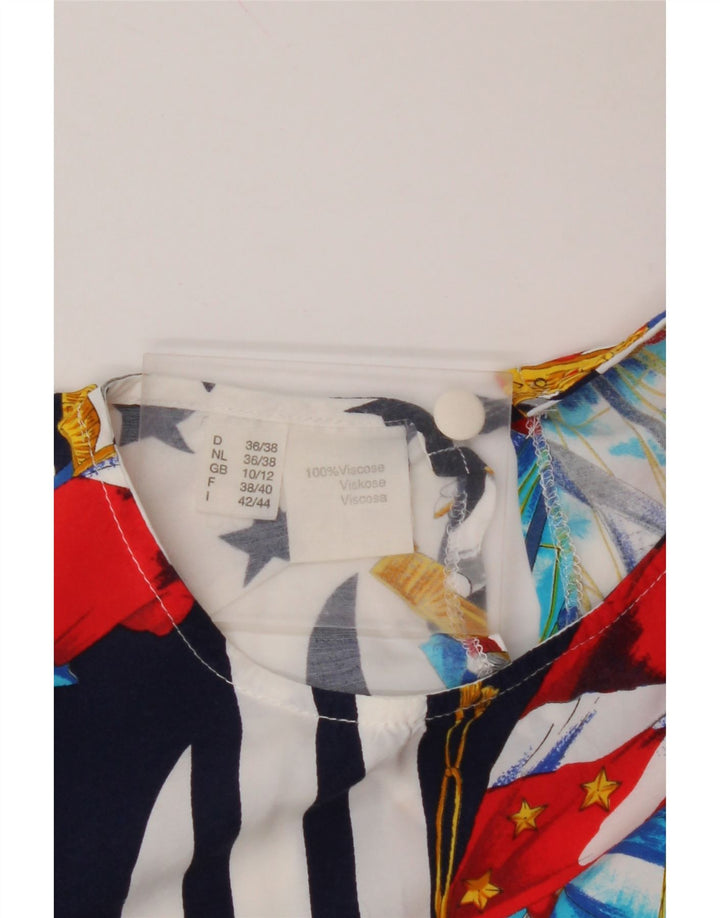 Γυναικεία μπλούζα VINTAGE Top UK 10/12 Medium Navy Blue Colourblock