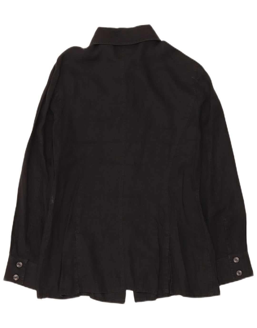 LUISA SPAGNOLI Γυναικείο πουκάμισο Oversized Μπλούζα UK 10 Small Black Flax