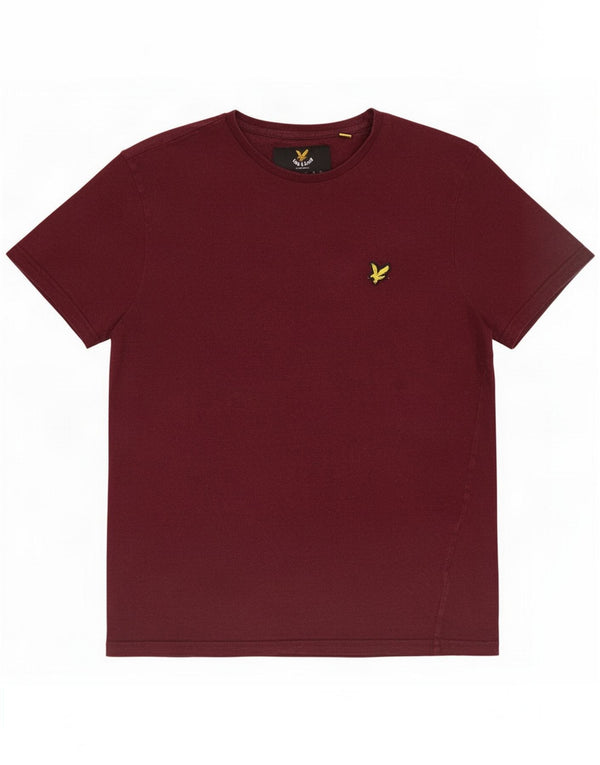Ανδρικό μπλουζάκι Lyle & Scott Top Small μπορντό βαμβακερό