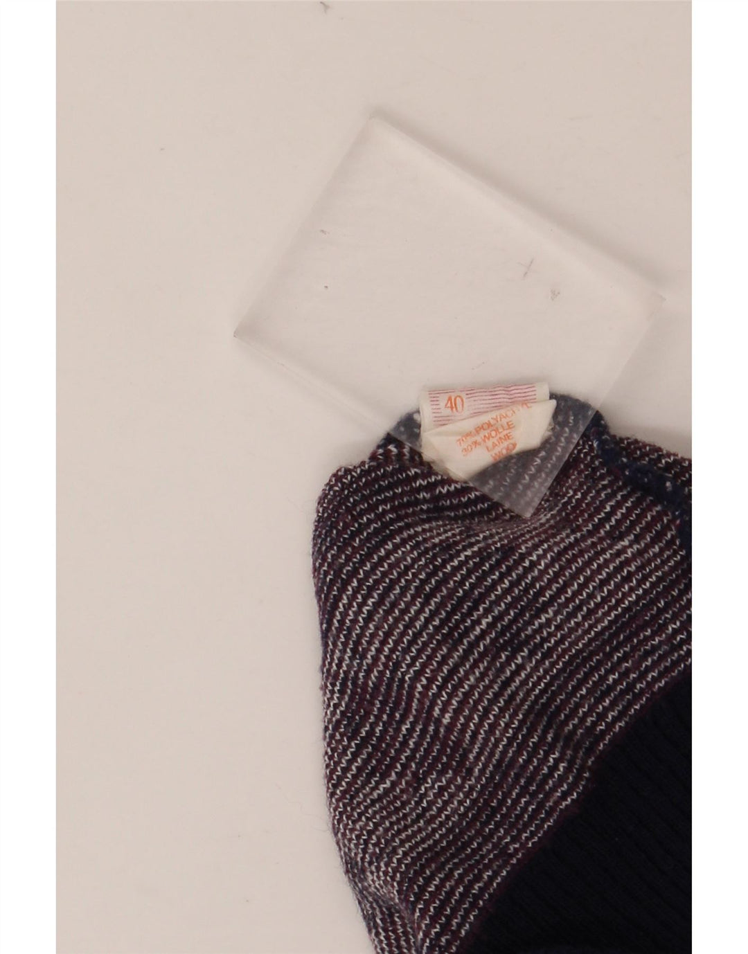 VINTAGE Ανδρικό πουλόβερ με λαιμόκοψη UK 40 Medium Burgundy Fair Isle