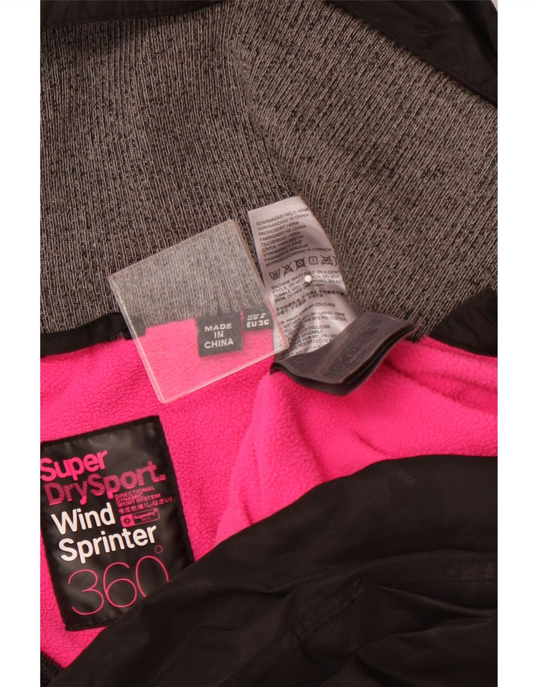 Γυναικείο μπουφάν Anorak με κουκούλα SUPERDRY UK 8 μικρό μαύρο νάιλον