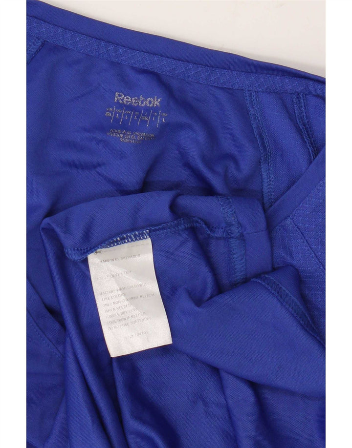 Reebok Γυναικείο T-Shirt Top UK 16 Large Blue Polyester